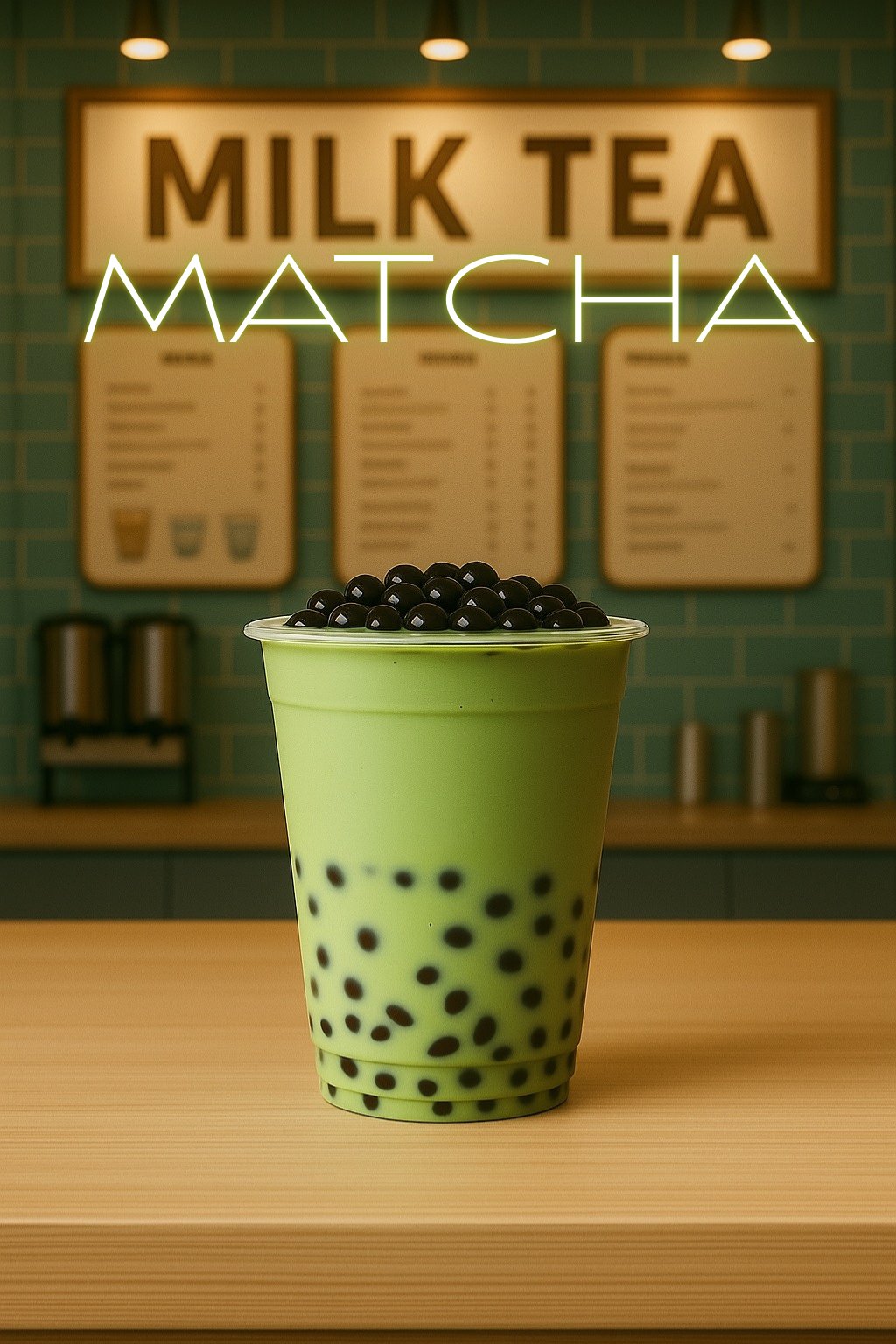 Matcha milk tea