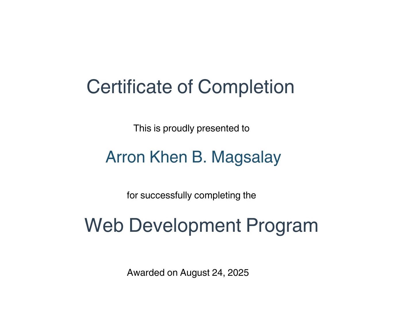 Certificate 3